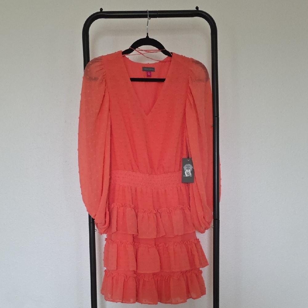 Vince Camuto Coral Tiered Mini Dress